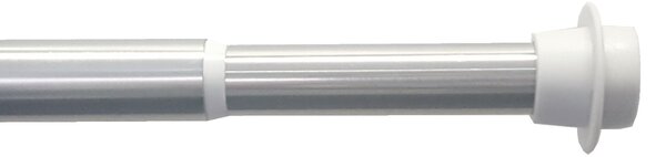 Easy Fit 60 Second Satin Silver Extendable Tension Curtain Pole Dia. 19/22mm Satin Silver