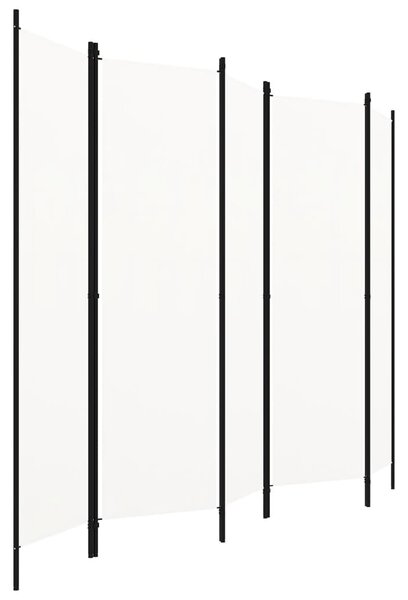 5-Panel Room Divider White 250x180 cm