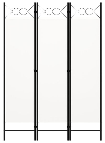 3-Panel Room Divider White 120x180 cm