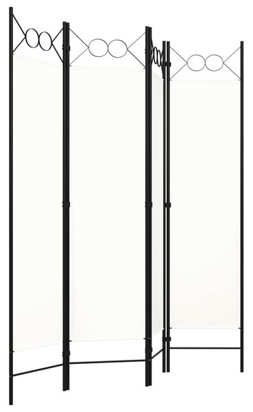 4-Panel Room Divider White 160x180 cm