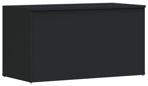 Storage Chest Black 84x42x46 cm Engineered Wood