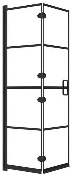 Folding Shower Enclosure ESG 80x140 cm Black