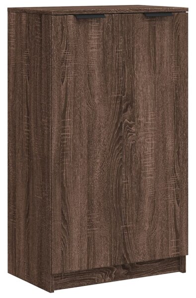 Shoe Cabinet Brown Oak 59x35x100 cm Engineered Wood