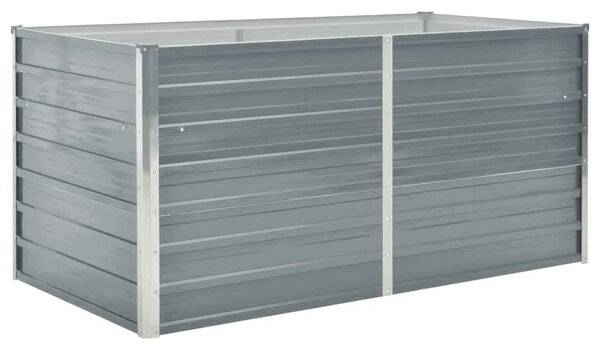 Raised Garden Bed 160x80x77 cm Galvanised Steel Grey