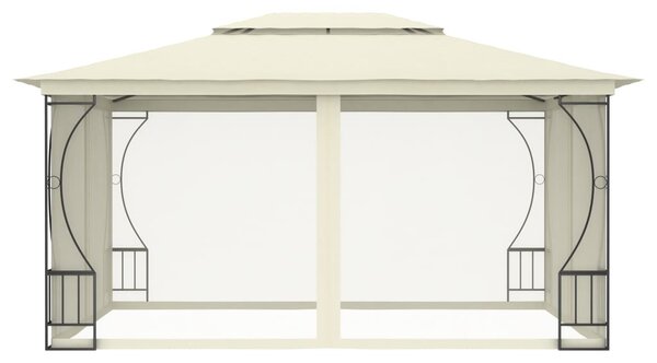 Gazebo with Nets 300x400x265 cm Cream