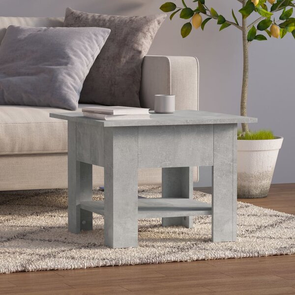 Coffee Table Concrete Grey 55x55x42 cm Engineered Wood