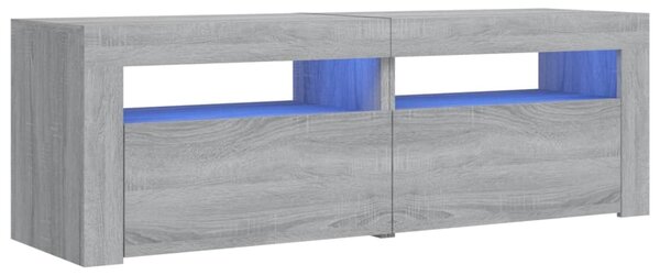 TV Cabinet with LED Lights Grey Sonoma 120x35x40 cm