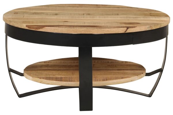 Coffee Table Solid Rough Mango Wood 65x32 cm