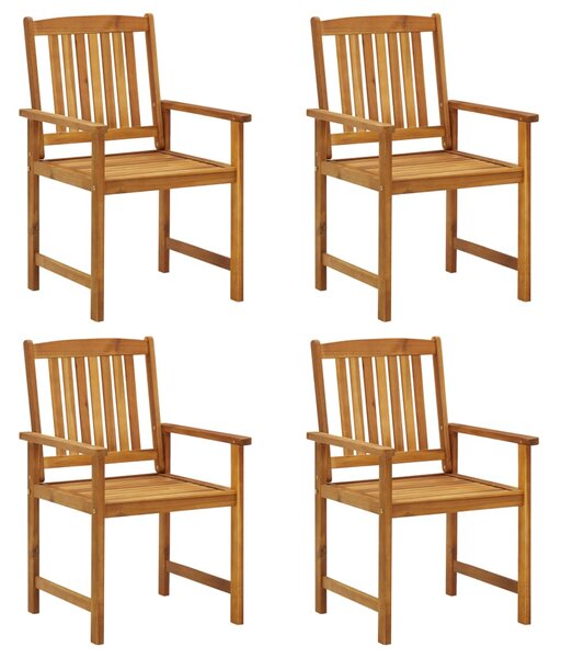 Garden Chairs 4 pcs Solid Acacia Wood