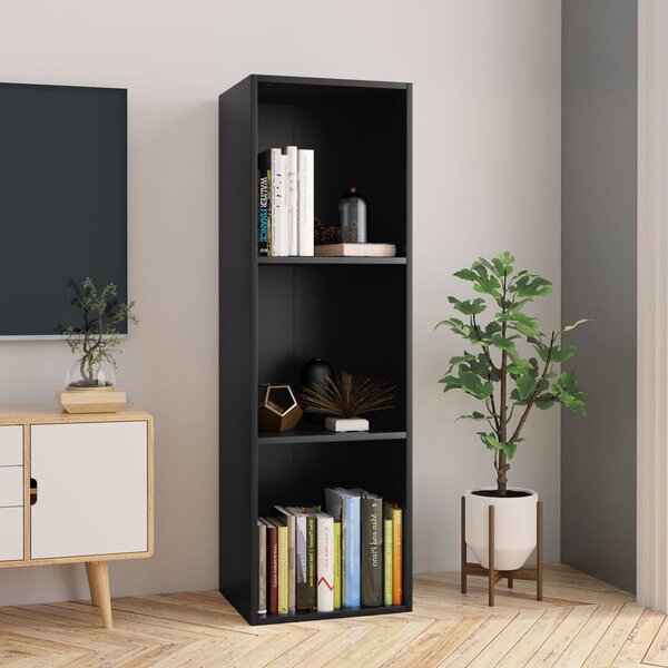 Book Cabinet/TV Cabinet Black 36x30x114 cm Engineered Wood