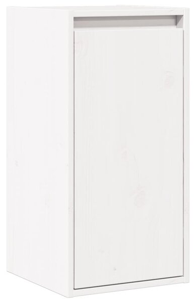 Wall Cabinet White 30x30x100 cm Solid Pinewood