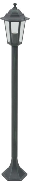 Garden Post Lights 6 pcs E27 110 cm Aluminium Dark Green