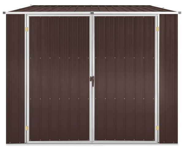 Garden Shed Brown 195x198x159 cm Galvanised Steel