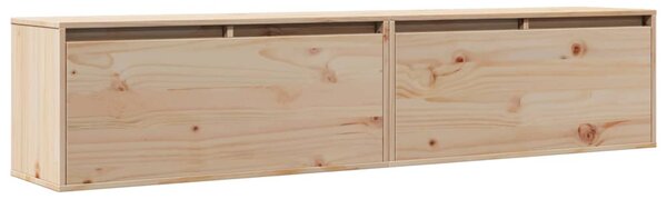 Wall Cabinets 2 pcs 80x30x35 cm Solid Wood Pine