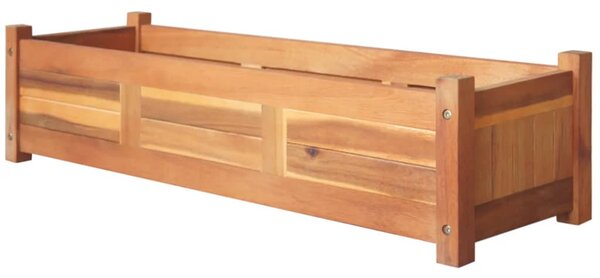 Garden Raised Beds 2 pcs Acacia Wood 100x30x25 cm