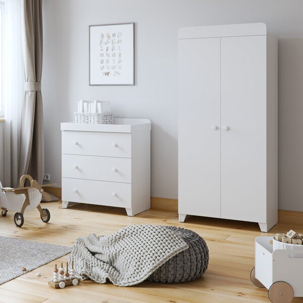 Little Acorns Classic 3 Drawer Chest and Wardrobe Nursery Set