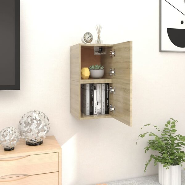 Wall Mounted TV Cabinets 2 pcs Sonoma Oak 30.5x30x30 cm