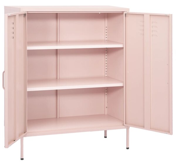 Storage Cabinet Pink 80x35x101.5 cm Steel