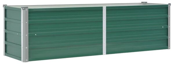 Garden Raised Bed Galvanised Steel 160x40x45 cm Green