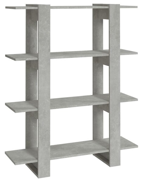 Book Cabinet/Room Divider Concrete Grey 100x30x123.5 cm