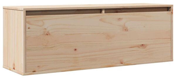 Wall Cabinet 100x30x35 cm Solid Wood Pine