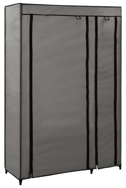 Folding Wardrobe Grey 110x45x175 cm Fabric