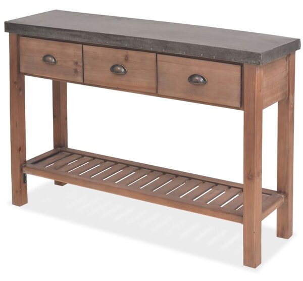 Console Table Solid Fir Wood 122x35x80 cm