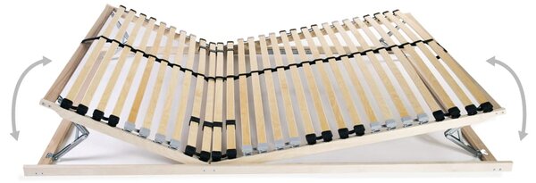 Slatted Bed Base without Mattress with 28 Slats 7 Zones 100x200 cm