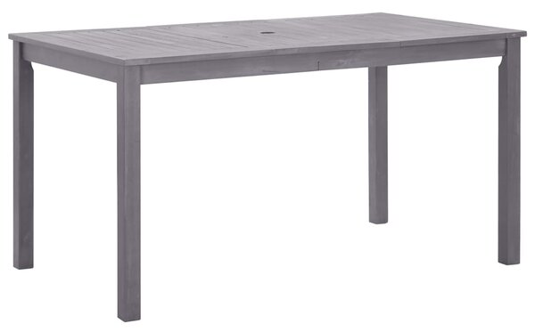 Garden Table Grey Wash 140x80x74 cm Solid Acacia Wood