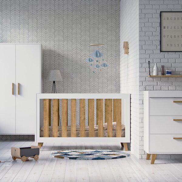 Little Acorns Siriana 3 Piece Nursery Furniture Set White