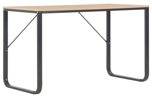 Computer Desk Black and Oak 120x60x73 cm