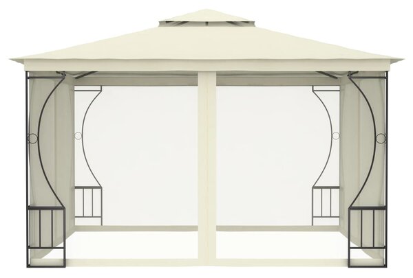 Gazebo with Nets 300x300x265 cm Cream