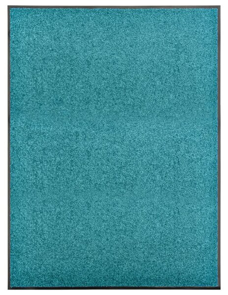 Doormat Washable Cyan 90x120 cm