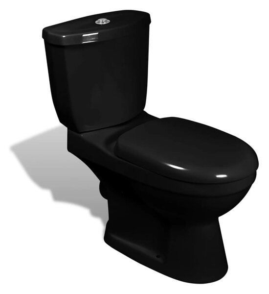 Toilet With Cistern Black