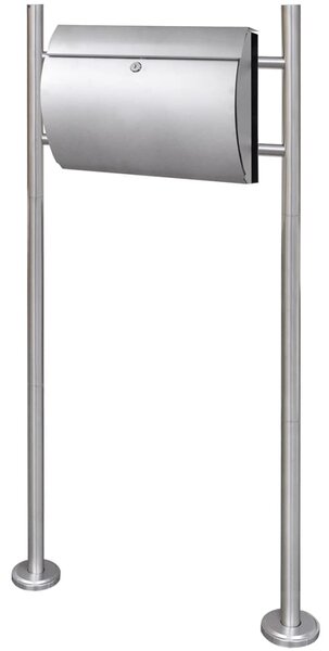 Mailbox on Stand Stainless Steel