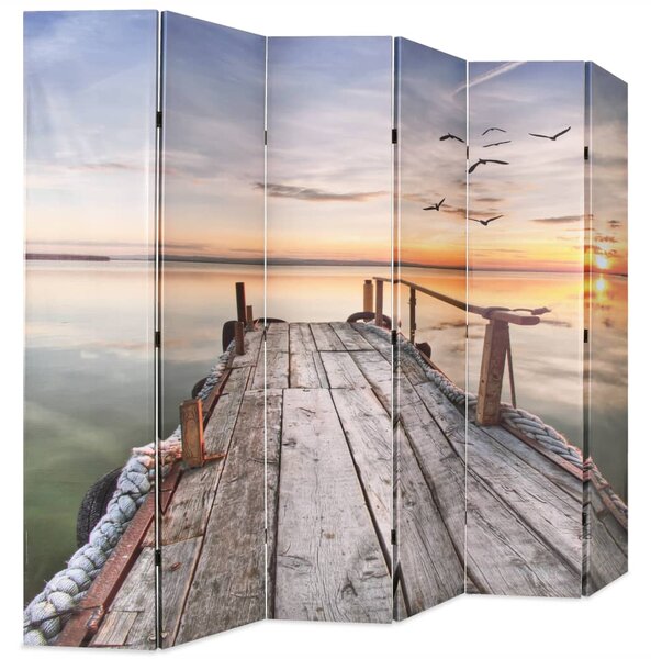 Folding Room Divider 228x170 cm Lake