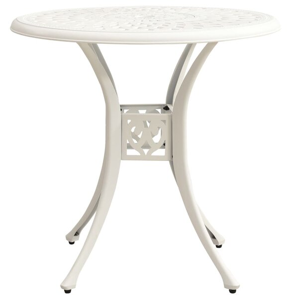 Garden Table White 78x78x72 cm Cast Aluminium