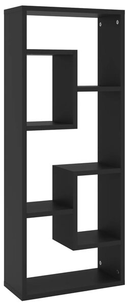 Wall Shelf Black 36x16x90 cm Engineered Wood