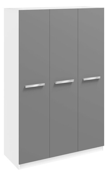 Moritz 3 Door Wardrobe White and Grey