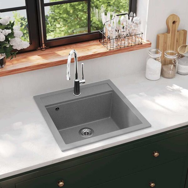 Granite Kitchen Sink Single Basin Grey