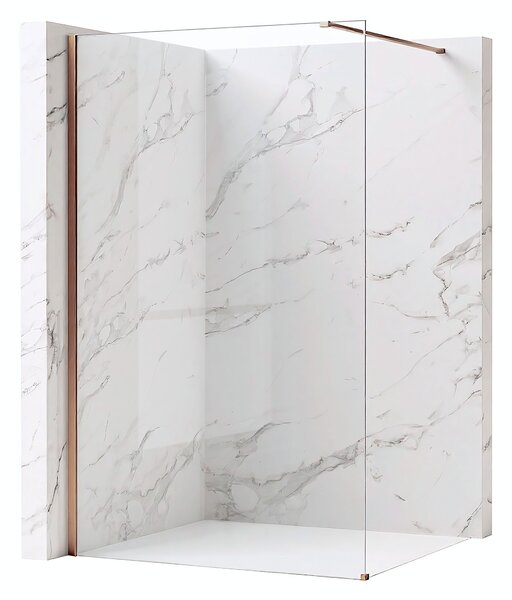 Shower screen Rea Flexi Transparent / Brush Copper 70