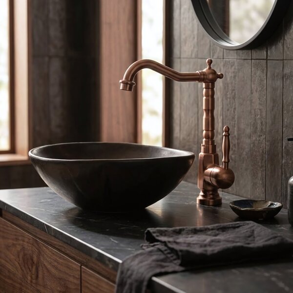 Bathroom faucet Rea Bona Brush Copper High