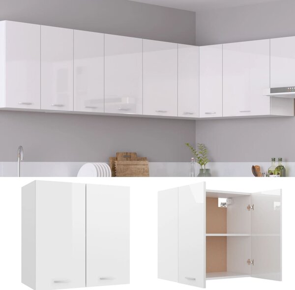 Hanging Cabinet High Gloss White 60x31x60 cm Engineered Wood