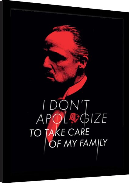 Framed poster The Godfather - Don‘t Apologize