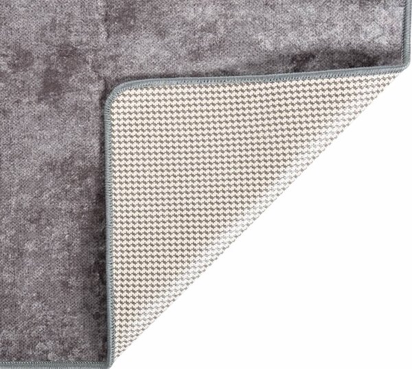 Rug Washable 160x230 cm Grey Anti Slip