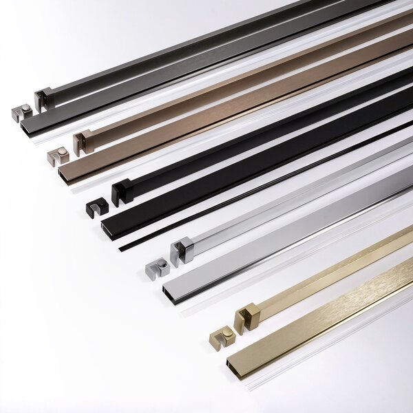Shower screen Rea Flexi Transparent / Brush Copper 70