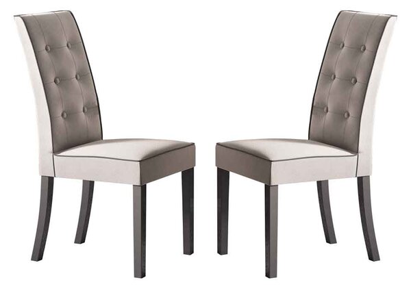Avora Grey Fabric Dining Chairs in Pair