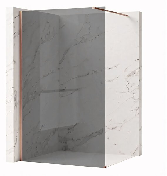 Shower screen Rea Flexi Grey / Brush Copper 110