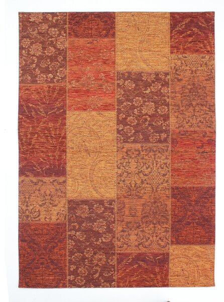 Romance Patchwork Rug Orange, Red and Yellow