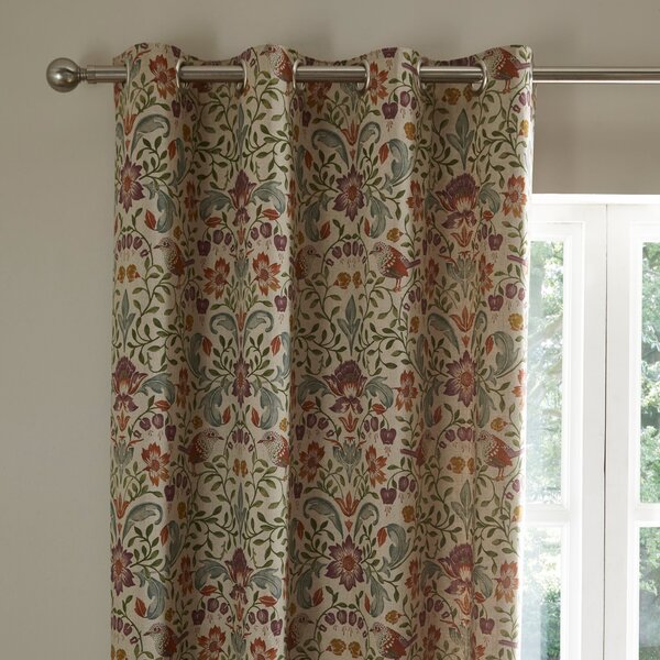 Ruskin Red Eyelet Curtains Red